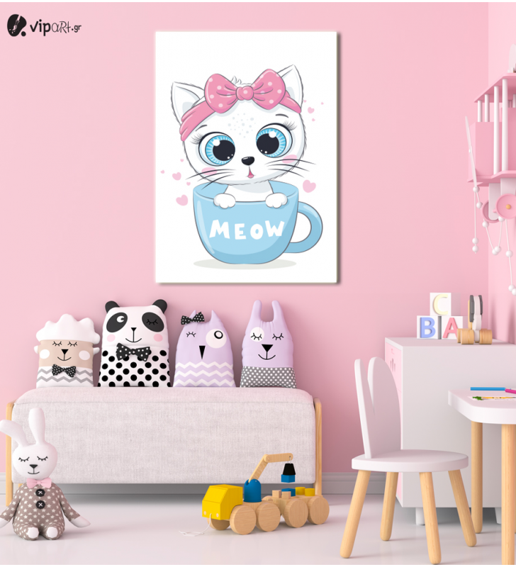 Πίνακας Καμβάς Kitty- Meow