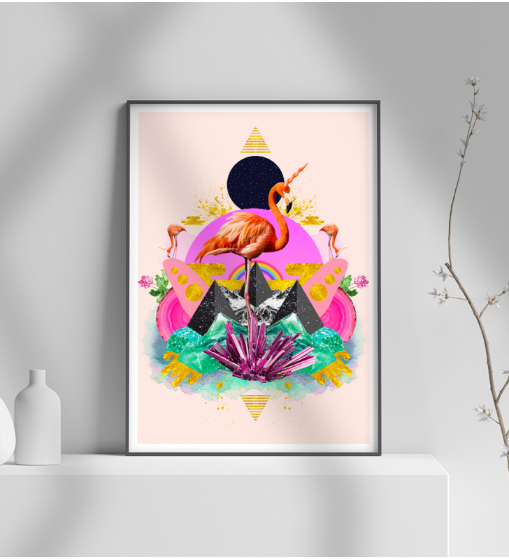 Εκτύπωση σε Αφίσα φωτογραφικό Χαρτί Flamingo Modern Art
