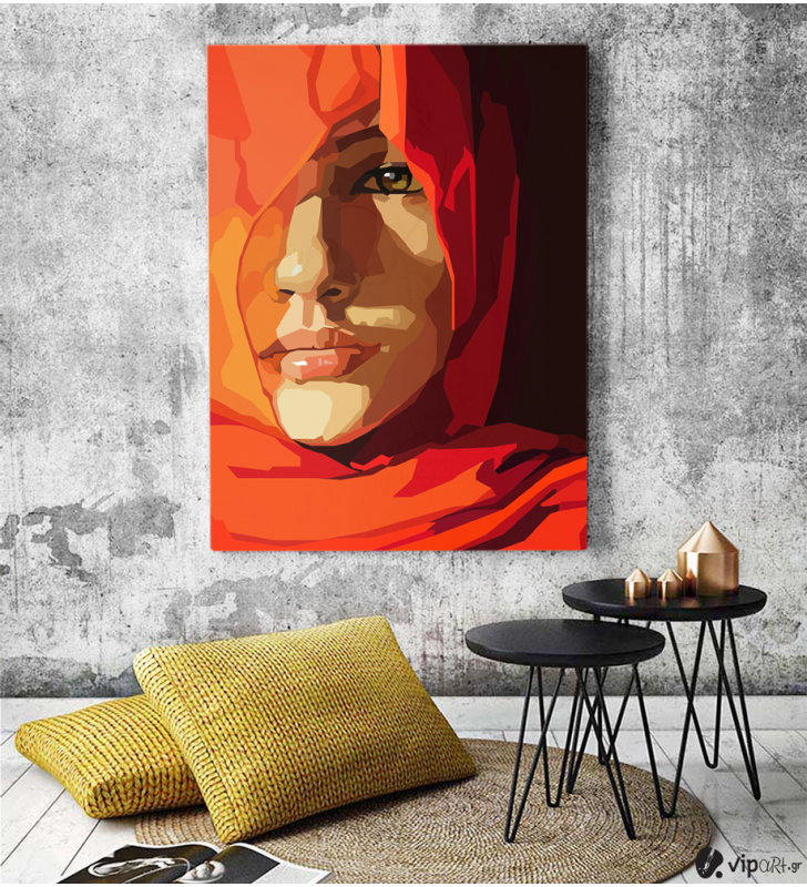 Πίνακας σε Καμβά Women in Burqa painting