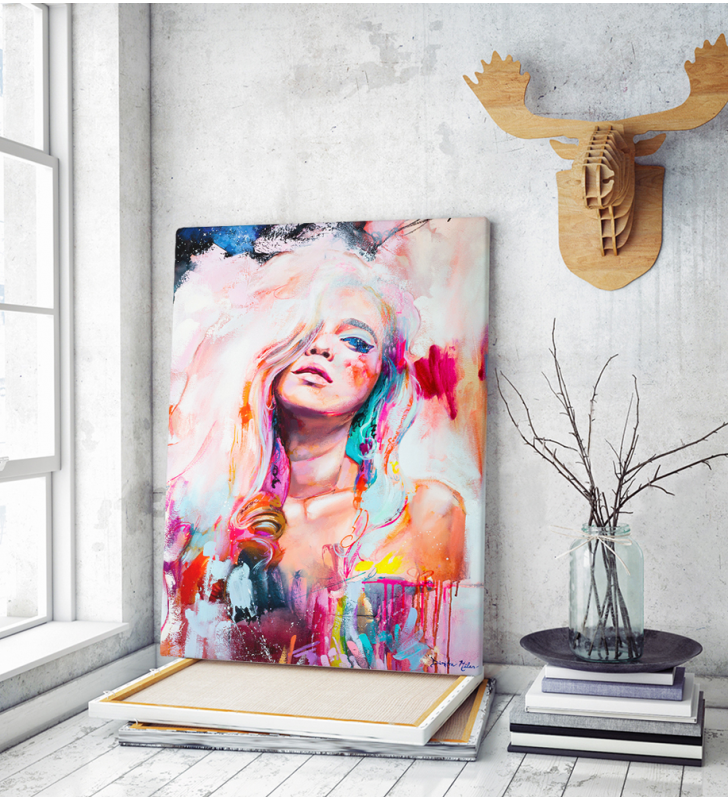 Πίνακας Καμβάς Colorful Woman Art