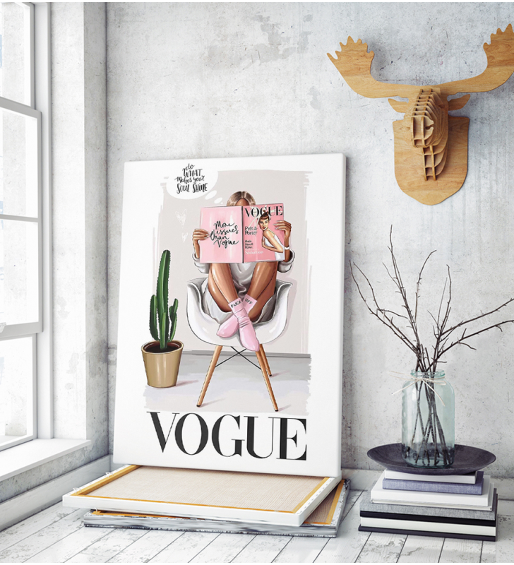 Πίνακας Καμβάς Vogue Poster Girl