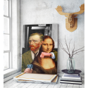 Πίνακας σε Καμβά Van Gogh and Mona Lisa