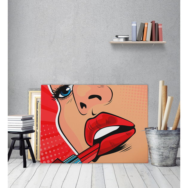 Πίνακας σε Καμβά : Pop Art Lipstick