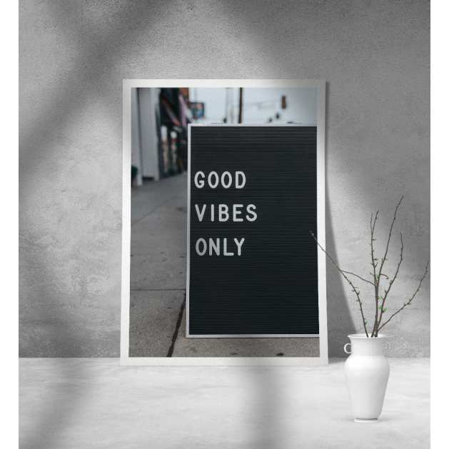 Εκτύπωση σε Αφίσα Χαρτί Good Vibes Only