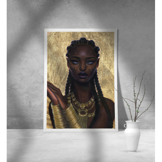 Εκτύπωση σε Αφίσα Χαρτί Black and Gold Goddess