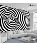 Αυτοκόλλητη Ταπετσαρία Τοίχου 3d : Illusion black & white