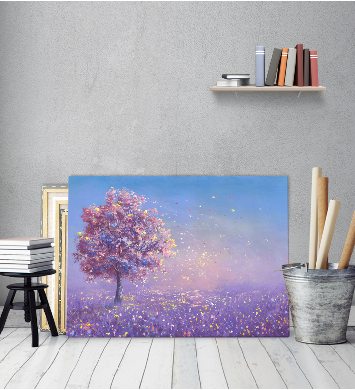 Πίνακας σε Καμβά : Fantasy Purple Tree