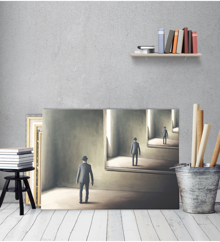 Πίνακας σε Καμβά : Surrealistic Mirror Room