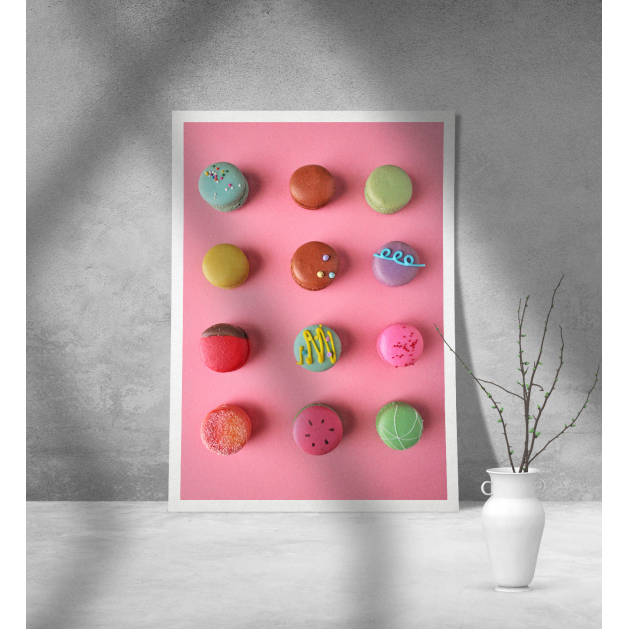 Εκτύπωση σε Αφίσα Χαρτί Colorful Macarons