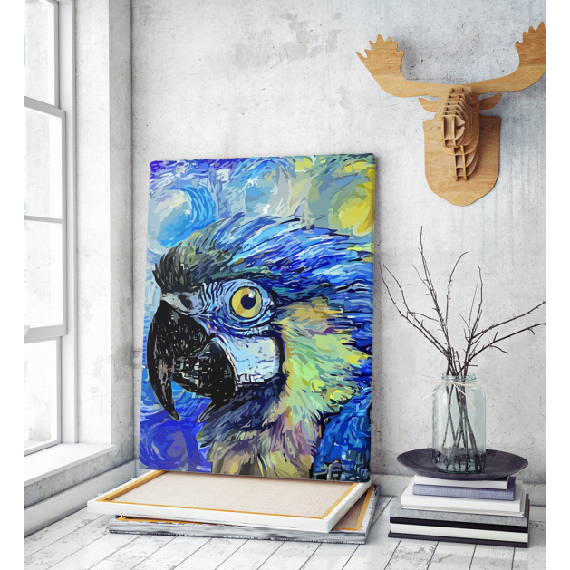 Πίνακας σε Καμβά : Blue Parrot
