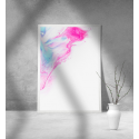 Εκτύπωση σε Αφίσα Χαρτί Abstract White Pink Blue Art