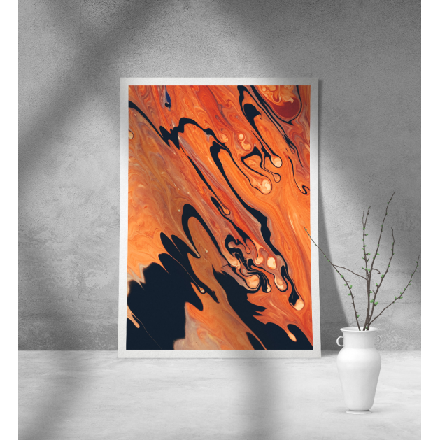 Εκτύπωση σε Αφίσα Χαρτί Orange Abstract