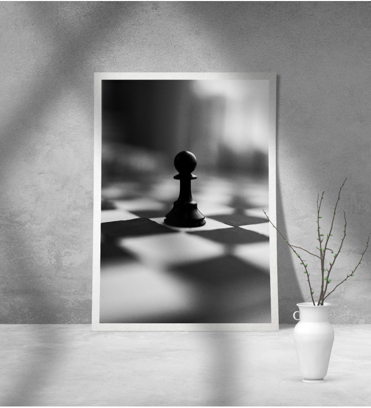 Εκτύπωση σε Αφίσα Χαρτί Chess black and white