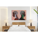 Σύνθεση με πίνακες Καμβάδες :African Woman Jewls  - 2 Τεμάχια 70x50