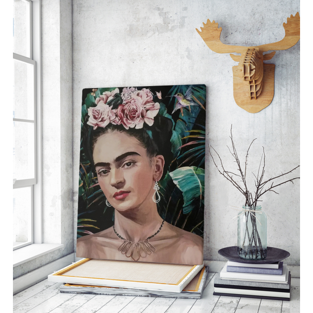 Πίνακας σε Καμβά : Frida Kahlo Floral Painting
