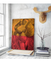Πίνακας σε Καμβά : Orange n Red Abstract art