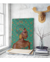 Πίνακας σε Καμβά : Cyan Portrait African Woman