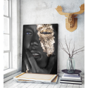 Πίνακας σε Καμβά woman dark skin gold makeup art 7