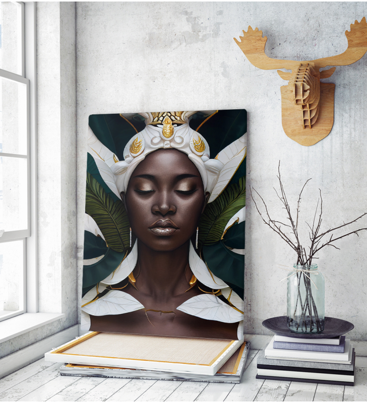Πίνακας σε Καμβά : Exotic African Woman