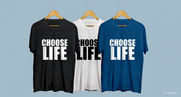 Εκτύπωση σε μπλουζάκι Choose Life