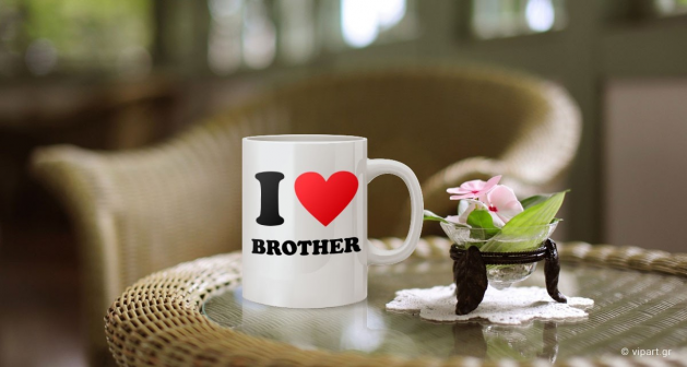 Εκτύπωση σε κούπα "I love brother "