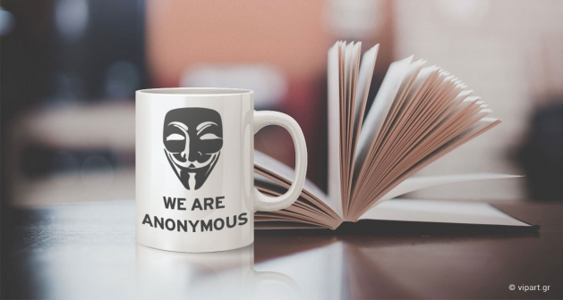Εκτύπωση σε κούπα "we are anonymous"