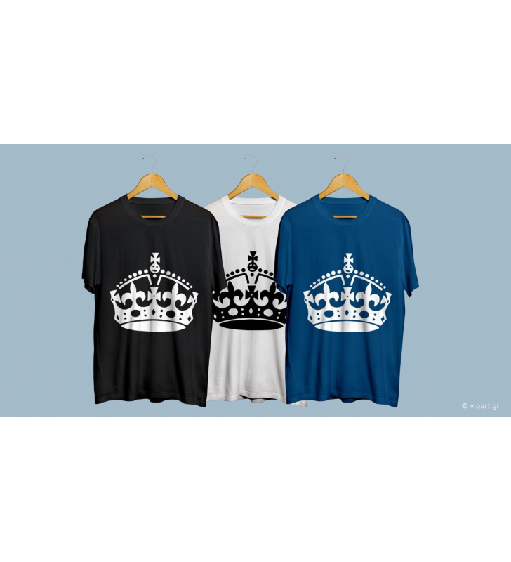 Εκτύπωση σε μπλουζάκι "  Keep Calm - Crown "