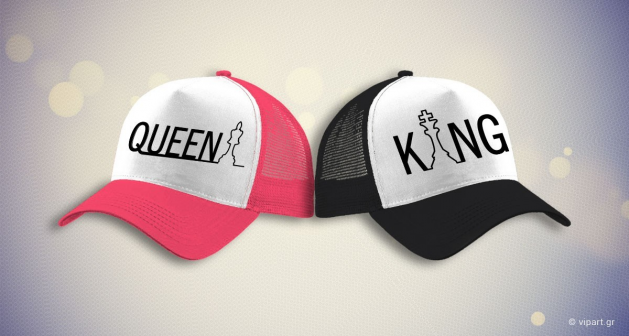 ΠΡΟΣΦΟΡΑ Εκτύπωση σε καπέλο "King & Queen"