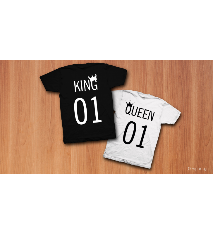 ΠΡΟΣΦΟΡΑ Εκτύπωση σε μπλουζάκι "King & Queen"
