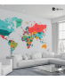 Ταπετσαρία Τοίχου Παγκόσμιος πολιτικός χάρτης