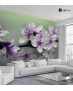 Ταπετσαρία Τοίχου Μωβ λουλούδια - Purple Flowers