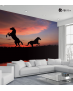 Ταπετσαρία Τοίχου άλογα ηλιοβασίλεμα Horses Sunset