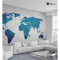 Ταπετσαρία Τοίχου παγκόσμιος χάρτης τσαλακωμένος