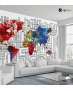 Αυτοκόλλητη Ταπετσαρία Τοίχου Πολύχρωμος Παγκόσμιος Χάρτης - World Map
