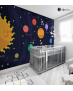 Αυτοκόλλητη Ταπετσαρία Τοίχου για Παιδικό Δωμάτιο με Πλανήτες Ονόματα