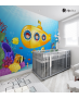 Αυτοκόλλητη Ταπετσαρία Τοίχου για Παιδικό Δωμάτιο με Βυθός Ψάρια Υποβρύχιο Παιδιά