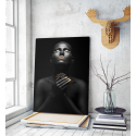 Πίνακας σε Καμβά woman dark skin gold makeup art 2