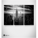 Καμβάς Τρίπτυχος Πίνακας Ασπρόμαυρα Κτίρια Ουρανοξύστες