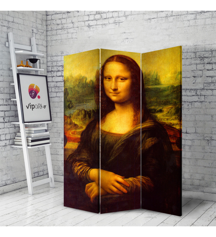 Διακοσμητικό Παραβάν Σε Καμβά Leonardo Da Vinci Mona Lisa