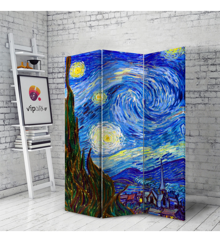 Διακοσμητικό Παραβάν Σε Καμβά Van Gogh Starry Night