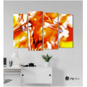 Πίνακας Καμβάς Τετράπτυχος Orange Artistic Paint - Πορτοκαλί καλλιτεχνικό χρώμα