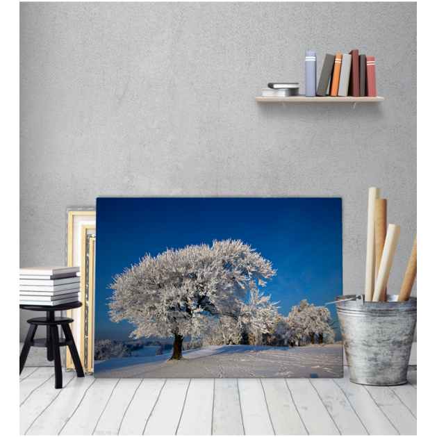 Πίνακας Καμβάς Δέντρο Χιονισμένο Τοπίο