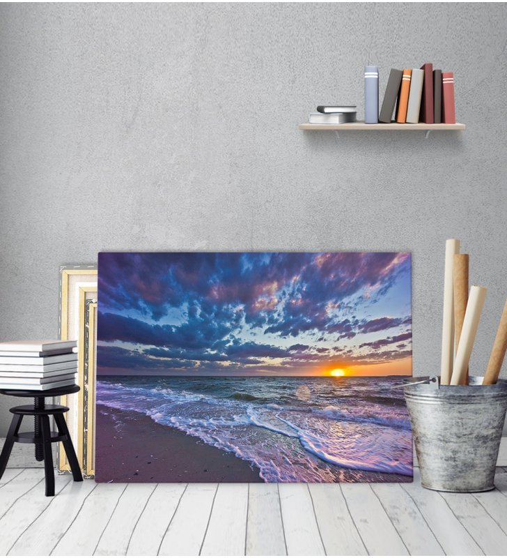 Πίνακας Καμβάς Ηλιοβασίλεμα παραλία