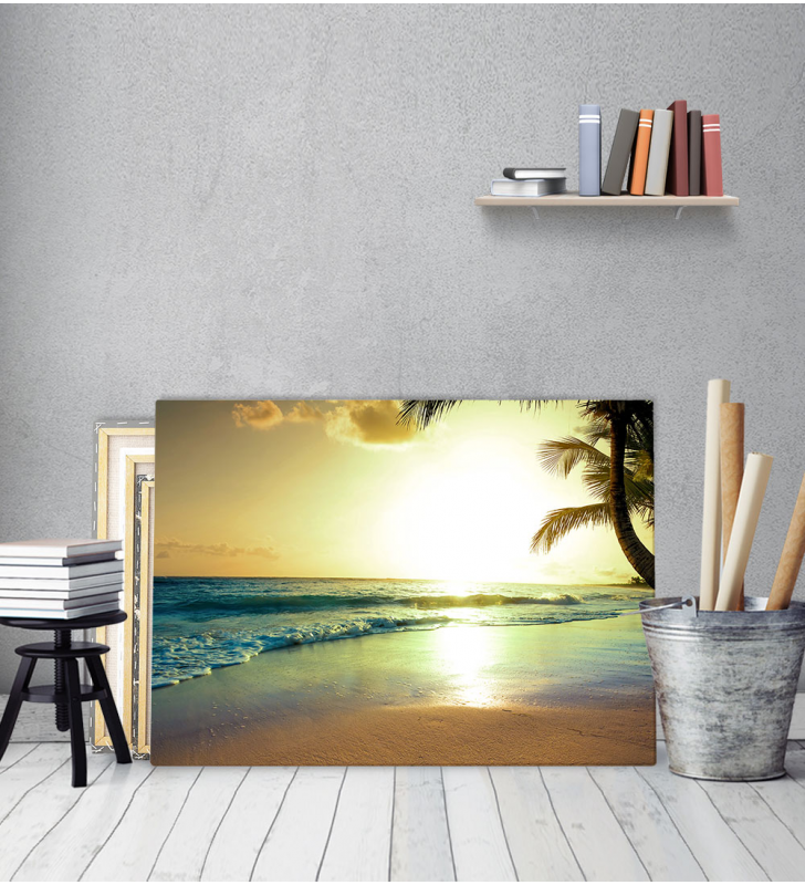 Πίνακας Καμβάς Τοπίο Θάλασσα και Ήλιος