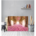 Πίνακας Καμβάς Δάσος ρόζ φύλλα