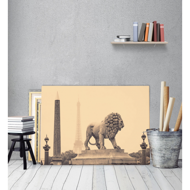 Πίνακας Καμβάς Άγαλμα Λιονταριού