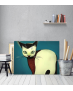 Πίνακας Καμβάς ζωγραφιά Γάτα σε Μπλε Φόντο