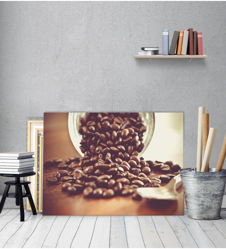 Πίνακας Καμβάς Κόκκοι Καφέ - Coffee Addict