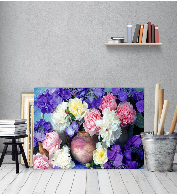 Πίνακας Καμβάς Μπουκέτο λουλούδια σε Βάζο