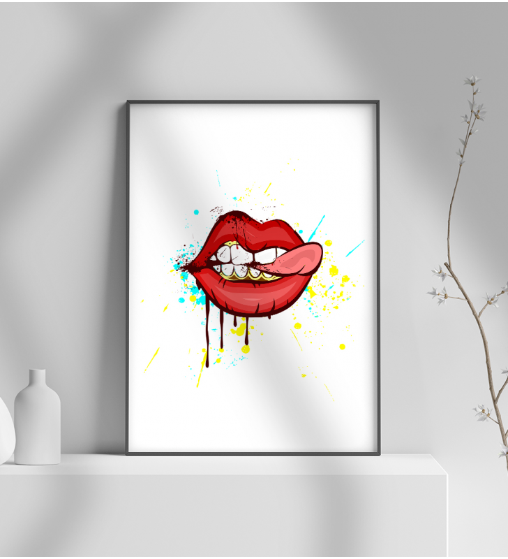 copy of Εκτύπωση σε Αφίσα φωτογραφικό Χαρτί clipart lipstick kiss